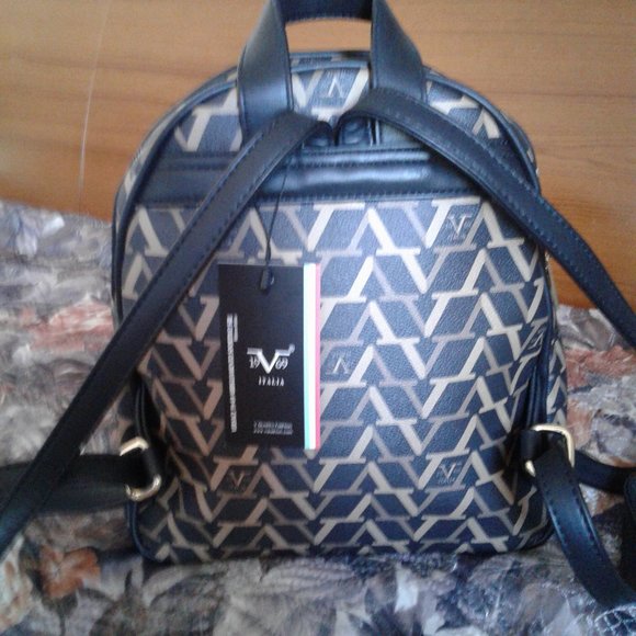 VERSACE BAG HANDBAG BACKPACK ECO LEATHER MADE IN ITALY - Picture 3 of 5